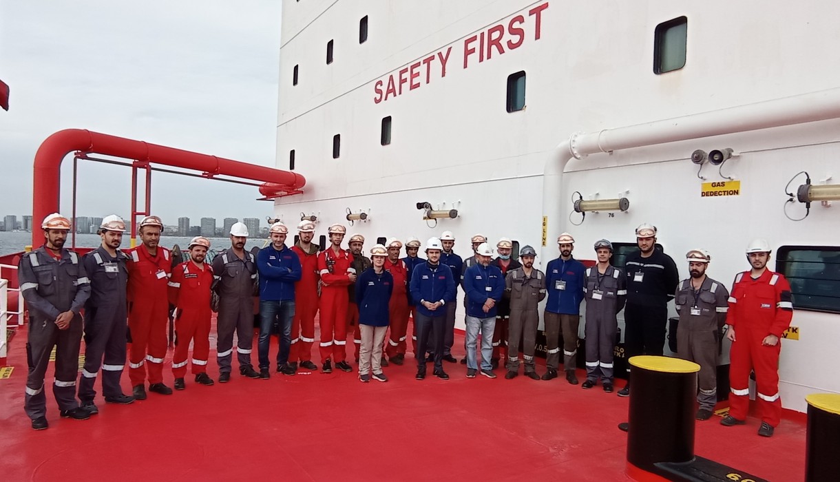 YMN Tanker’s Deputy General Manager Yaman Şen and Operations Manager Gökhan Yüksel Visited Med Atlantic Vessel